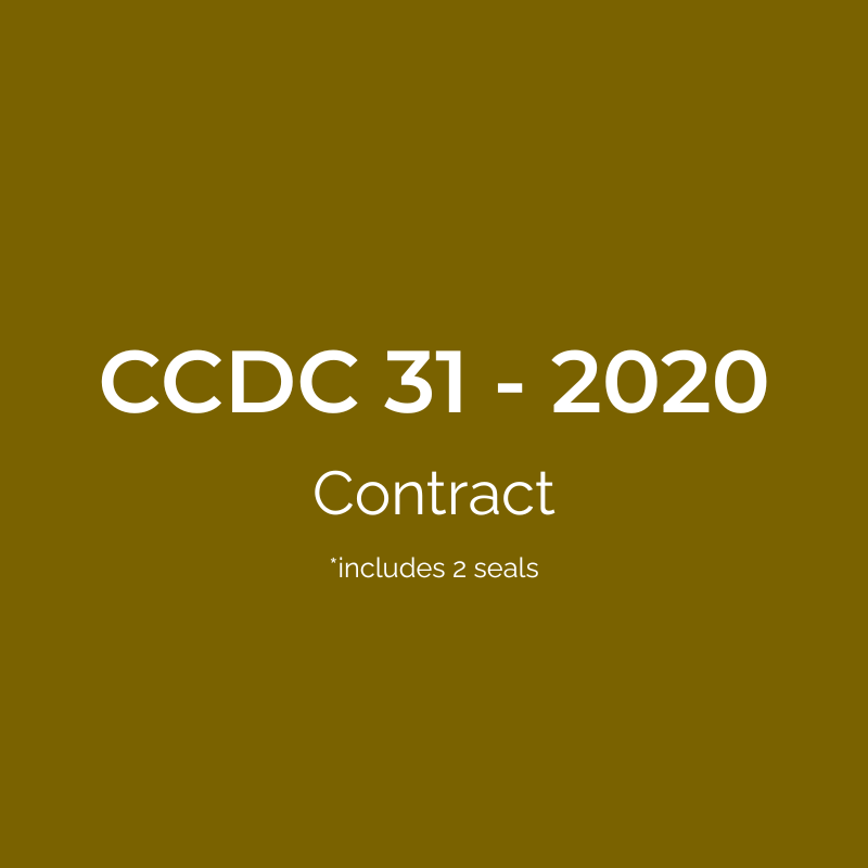 CCDC 31 – 2020 – Service Contract Between Owner and Consultant